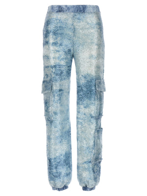 LE TWINS Blaue Cargohose aus Polyester
