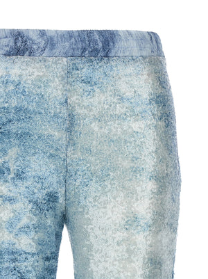 LE TWINS Blaue Cargohose aus Polyester