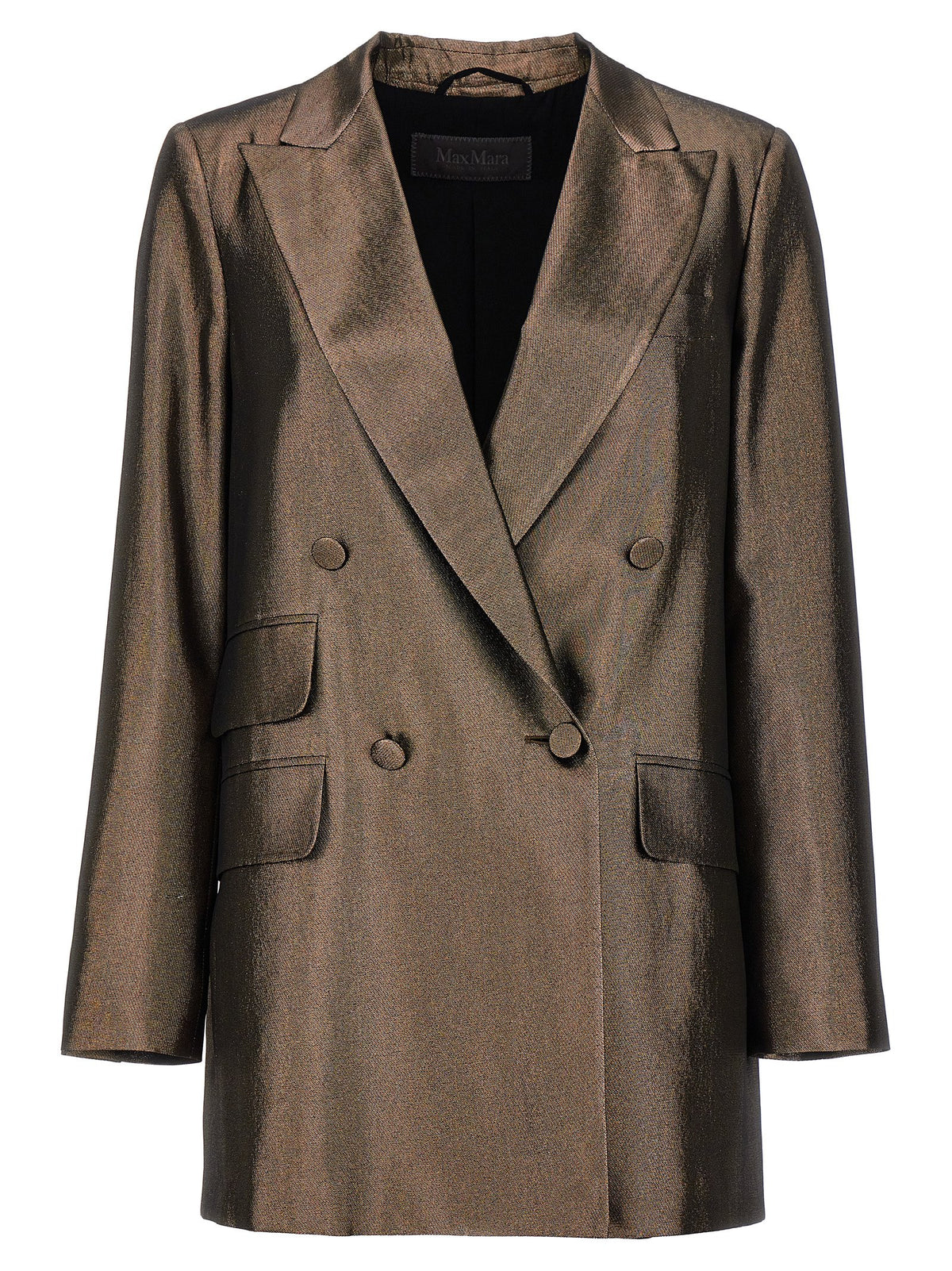 Max Mara Brauner Seidenblazer