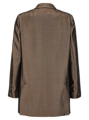 Max Mara Brauner Seidenblazer