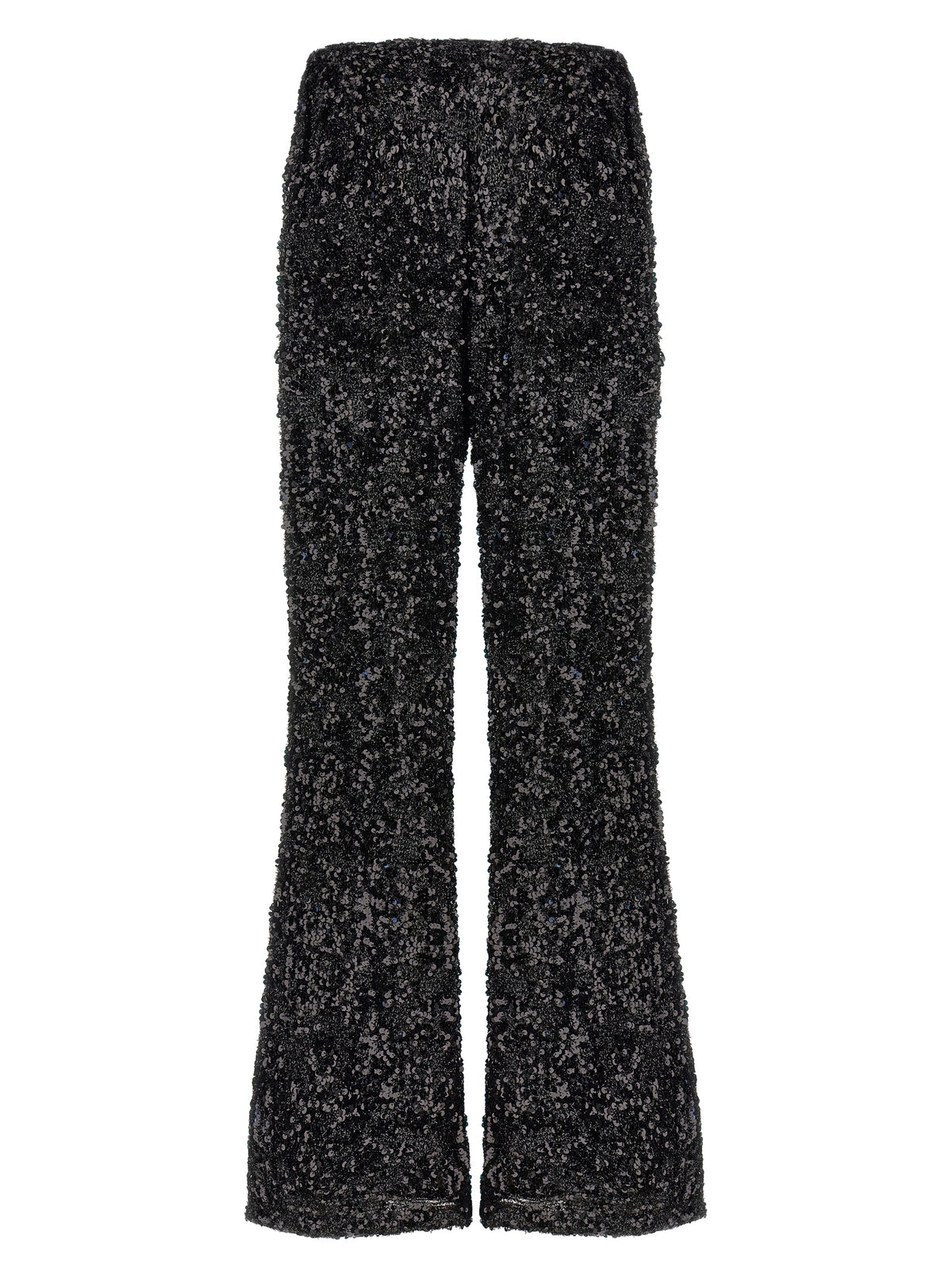 LE TWINS Schwarze Hose aus Polyester mit ausgestelltem Bein