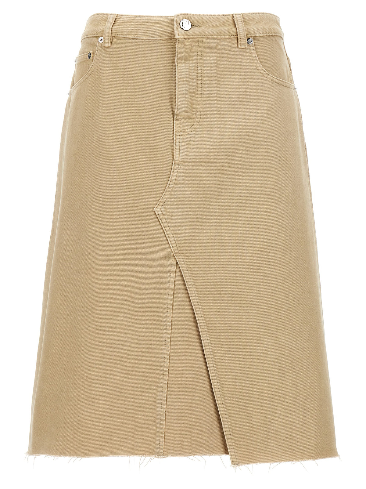 Tory Burch Beiger Baumwoll-Midirock