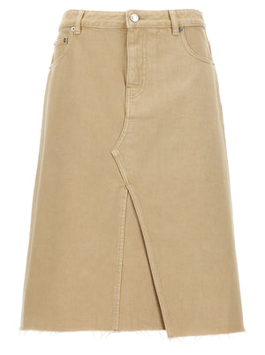 Tory Burch Beiger Baumwoll-Midirock