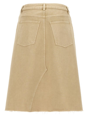 Tory Burch Beiger Baumwoll-Midirock