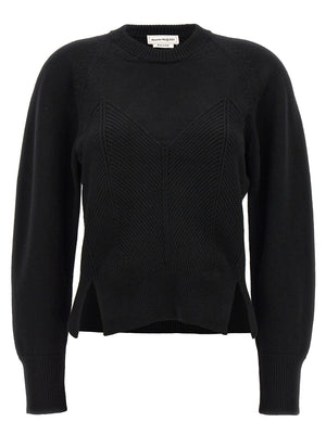 Alexander McQueen Schwarzer Wollcardigan