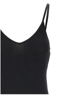 Khaite Schwarzes Midikleid aus Viskose