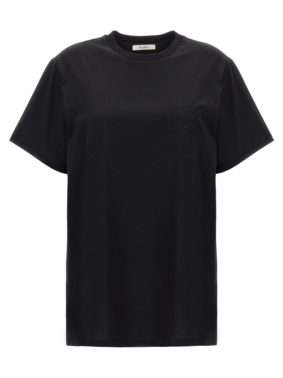 Max Mara Schwarzes Baumwoll-T-Shirt