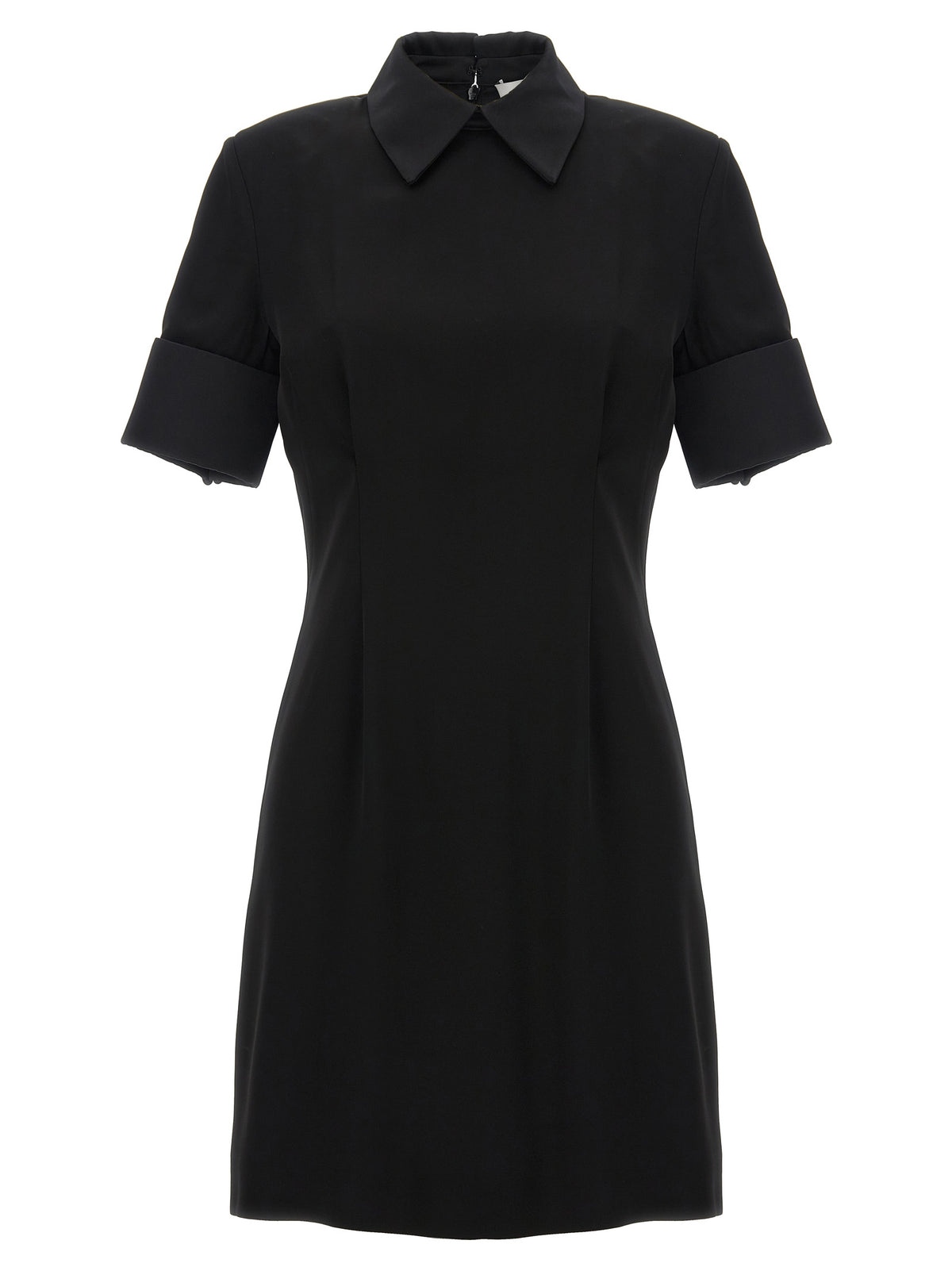 Sportmax Schwarzes Viskose-Kurzkleid
