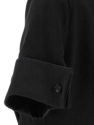 Sportmax Schwarzes Viskose-Kurzkleid