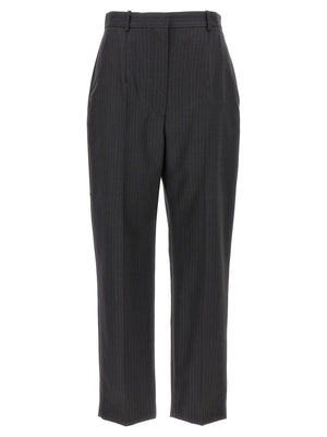 Alexander McQueen Graue Wollstoffhose