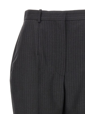 Alexander McQueen Graue Wollstoffhose