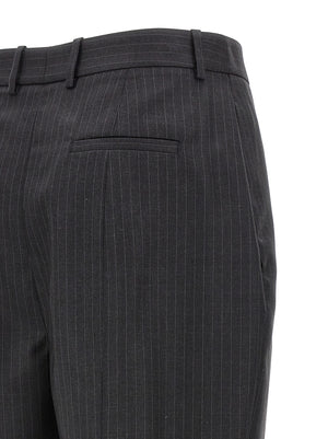 Alexander McQueen Graue Wollstoffhose