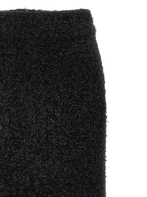 Balenciaga Schwarzer Baumwoll-Midirock