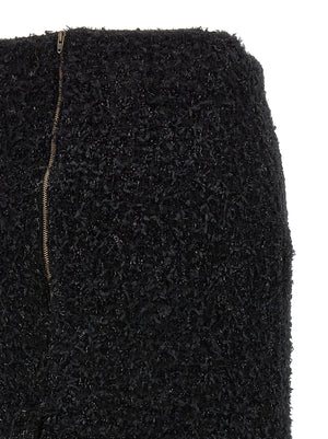 Balenciaga Schwarzer Baumwoll-Midirock