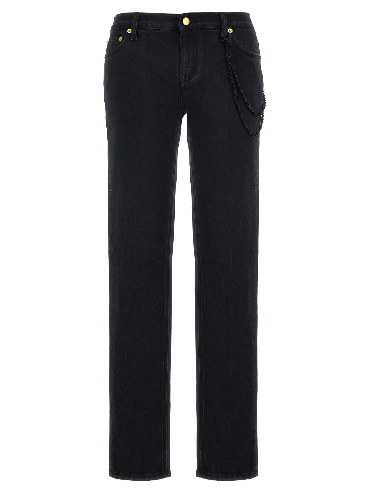 Darkpark Schwarze Baumwoll-Jeans mit geradem Bein