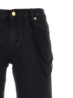 Darkpark Schwarze Baumwoll-Jeans mit geradem Bein
