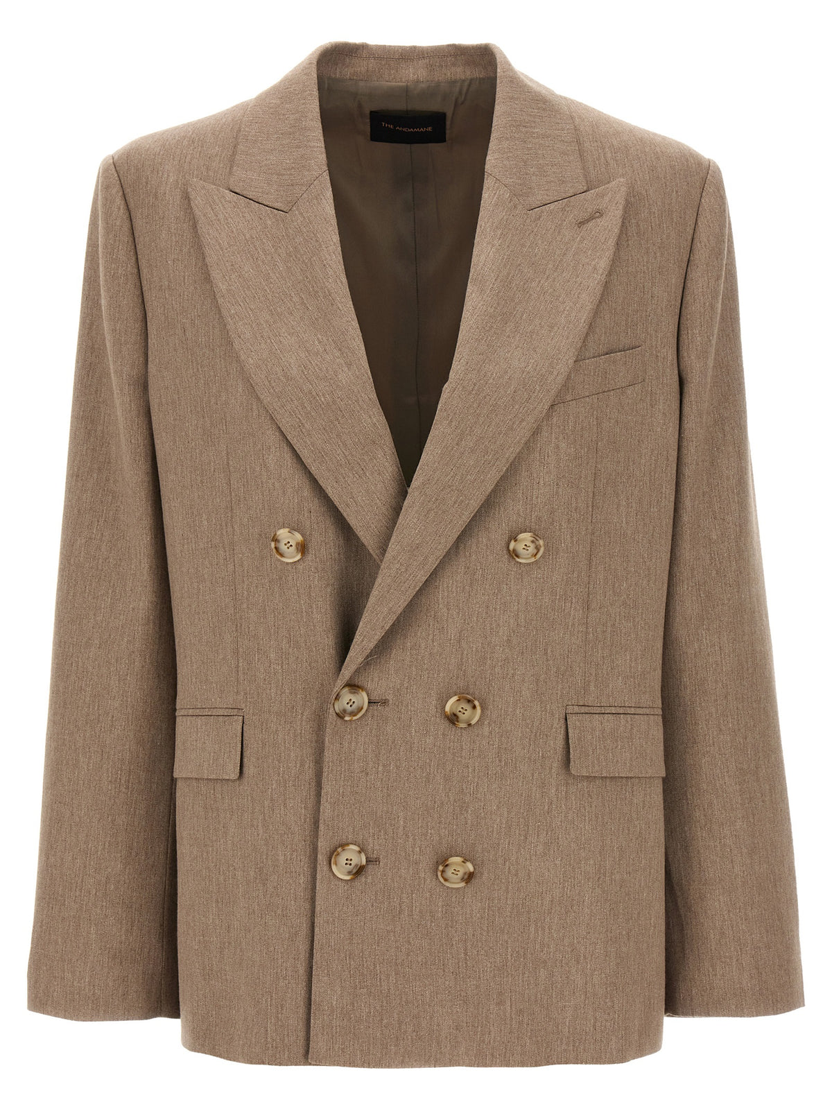 The Andamane Beige Viscose Blazer