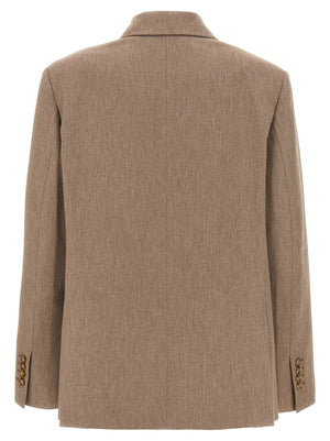 The Andamane Beige Viscose Blazer