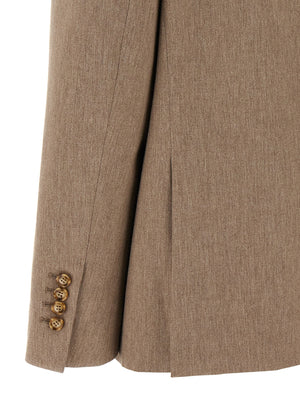 The Andamane Beige Viscose Blazer