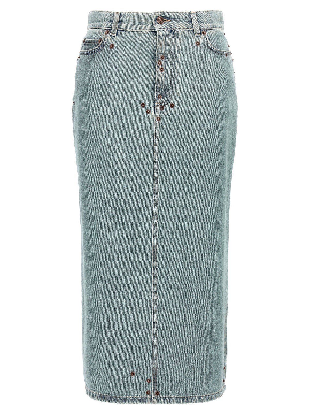 Moschino Blaue Baumwoll-Midirock