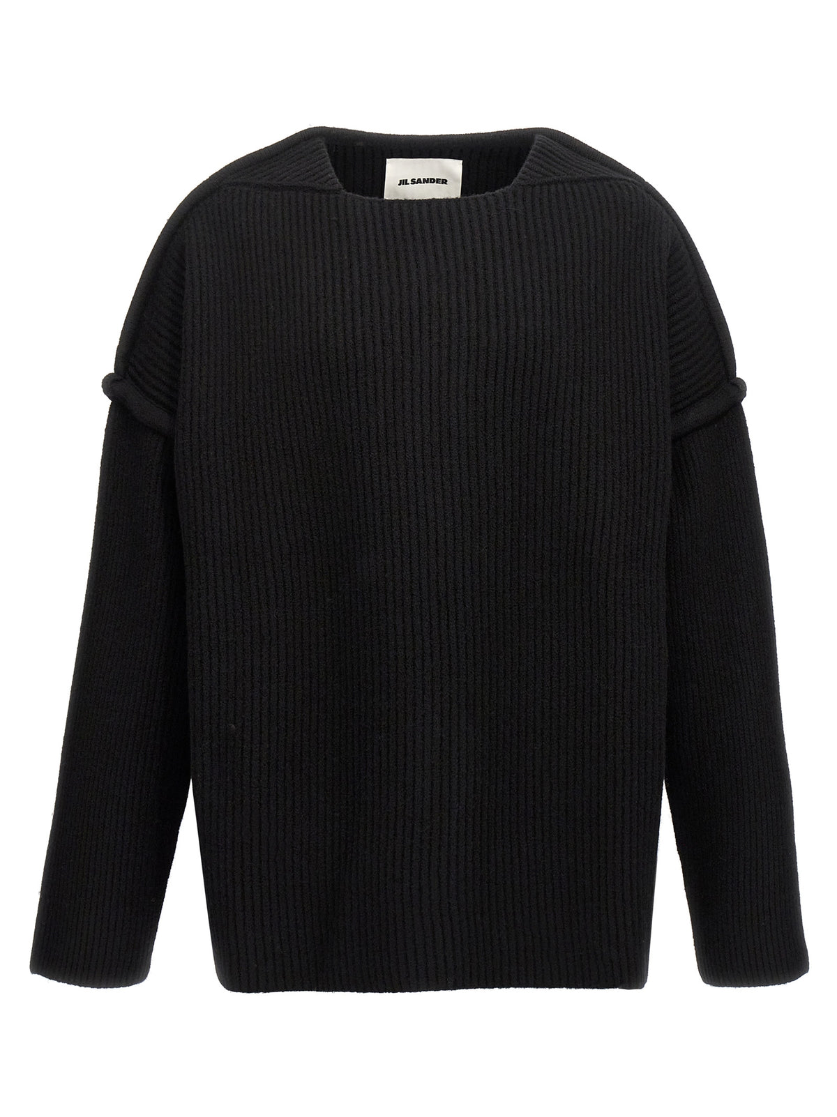 Jil Sander Schwarzer Wollcardigan
