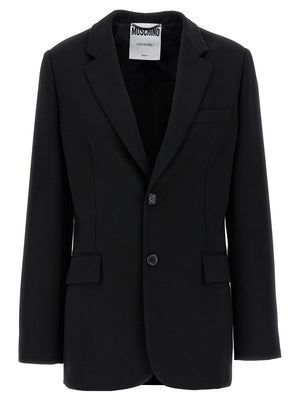 Moschino Schwarzer Blazer aus Polyester