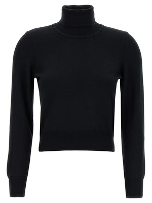 ANTONINO VALENTI Schwarzer Cardigan aus Merinowolle
