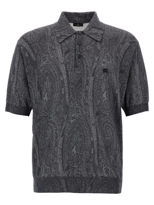 Etro Mehrfarbiges Poloshirt aus Seide
