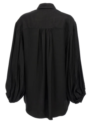 Khaite Schwarze Cupro-Bluse