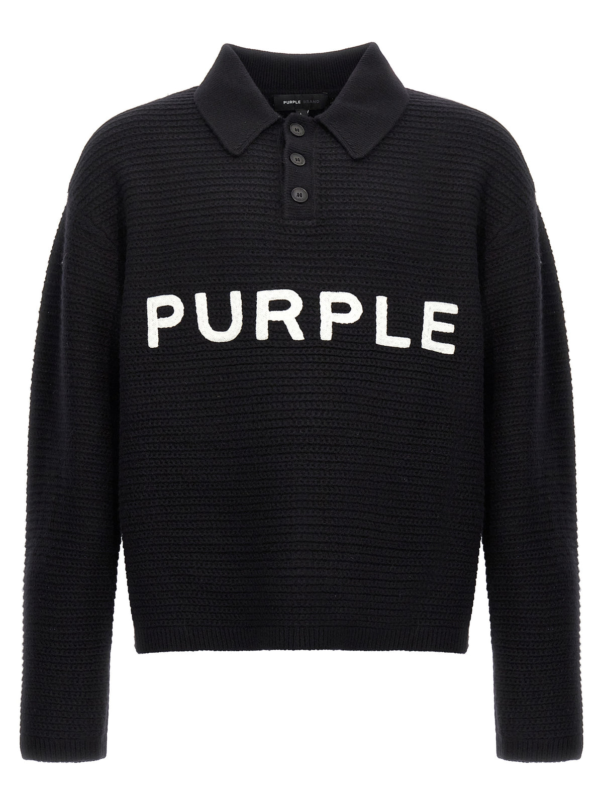PURPLE Schwarzer Wollcardigan