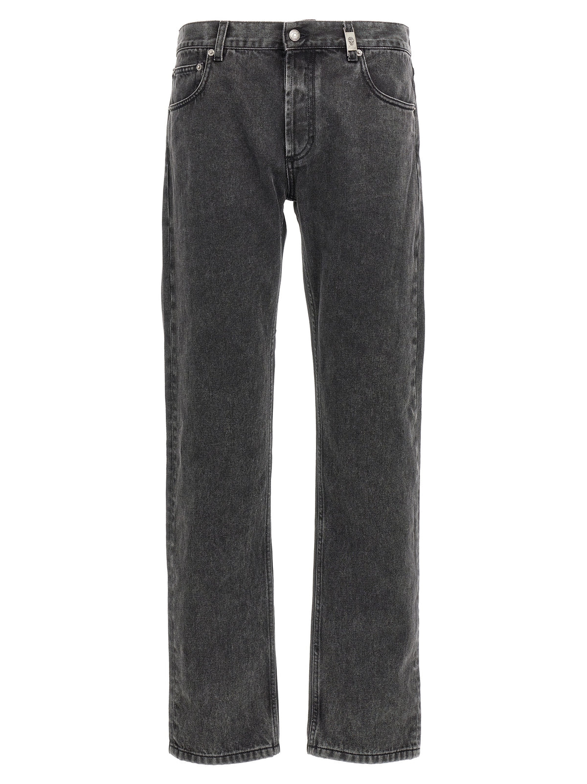 Alexander McQueen Schwarze Baumwoll-Jeans mit geradem Bein