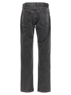 Alexander McQueen Schwarze Baumwoll-Jeans mit geradem Bein