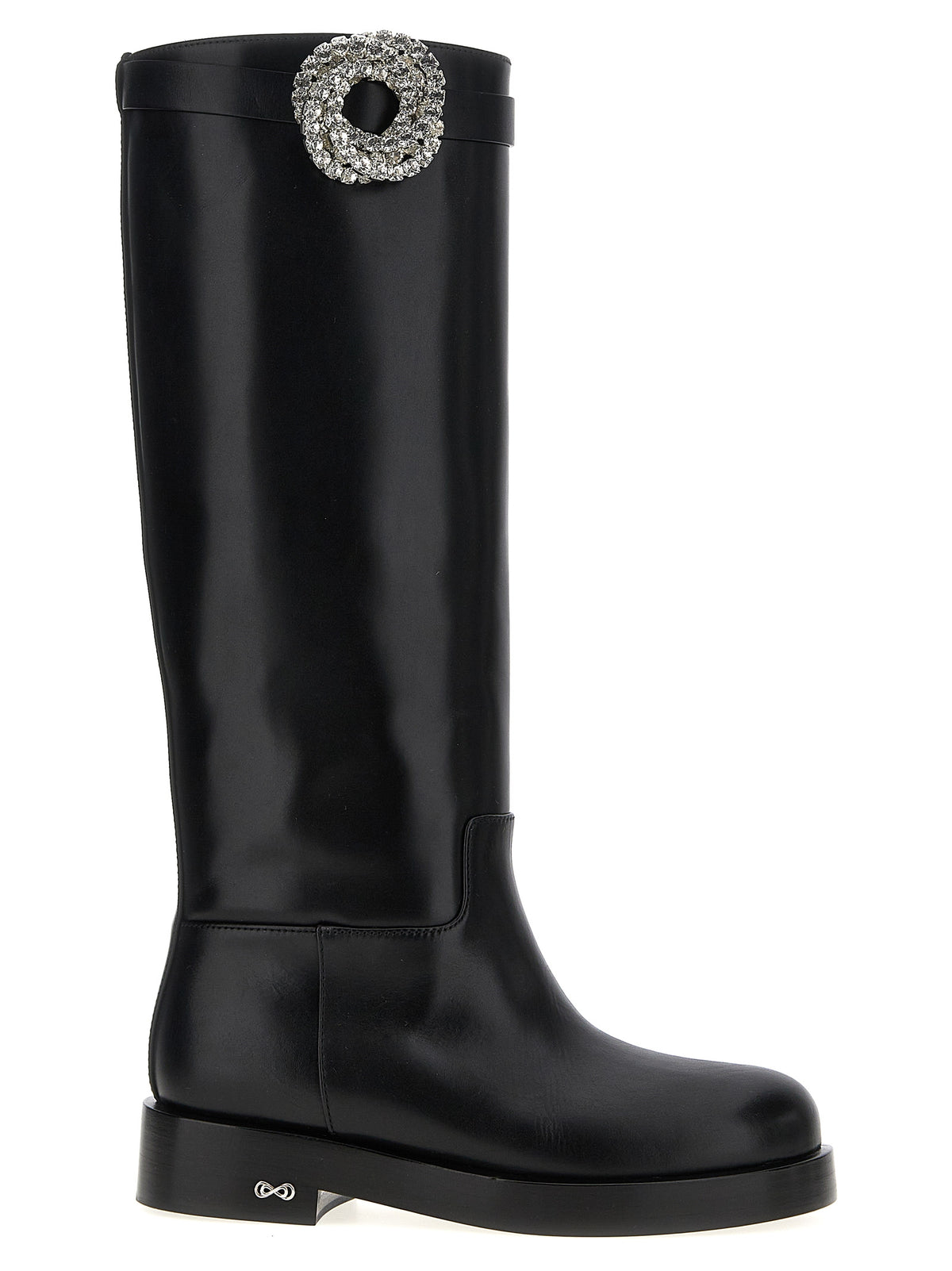 MACH & MACH Schwarzes Kalbsleder Over-the-Knee