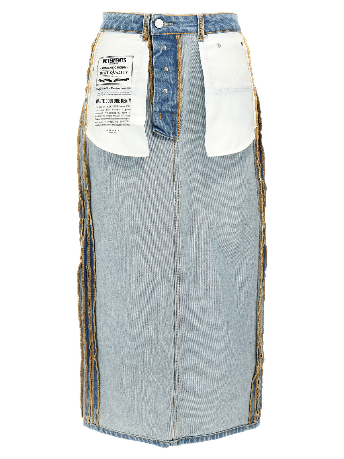 Vetements Blaue Baumwoll-Minirock