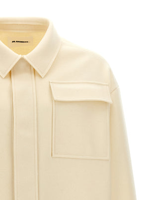 Jil Sander Weiße Wollbluse