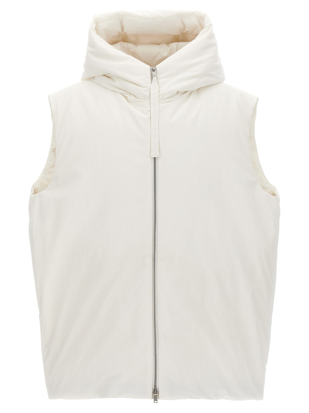 Jil Sander Weiße ärmellose Polyester-Jacke