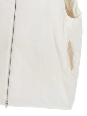 Jil Sander Weiße ärmellose Polyester-Jacke