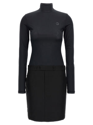 Coperni Schwarzes Polyester-Kurzkleid