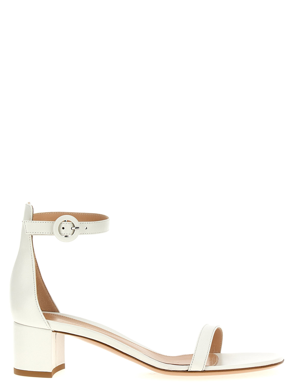 Gianvito Rossi Weiße flache Sandalen aus Leder
