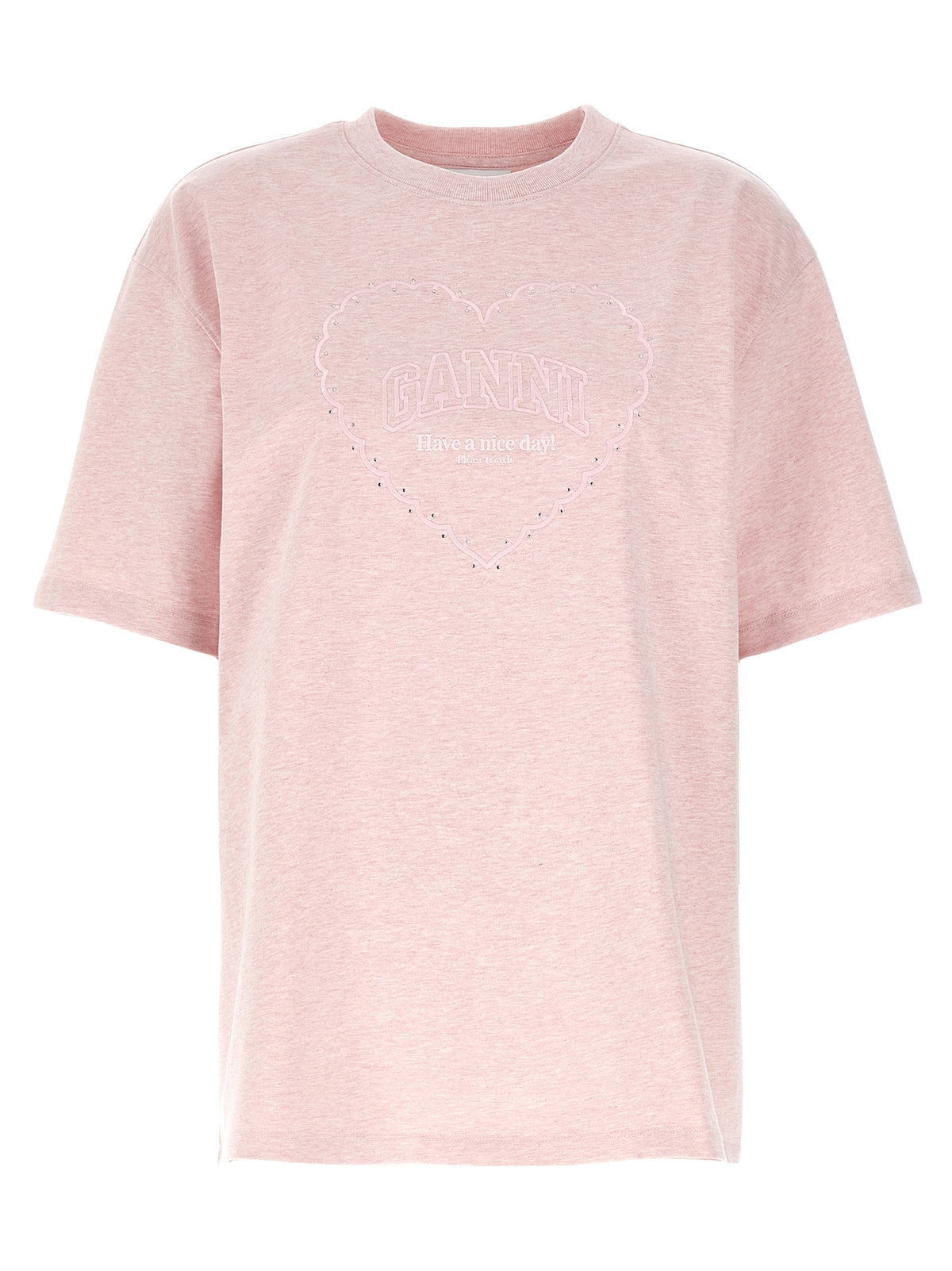 Ganni Mehrfarbiges Baumwoll-T-Shirt