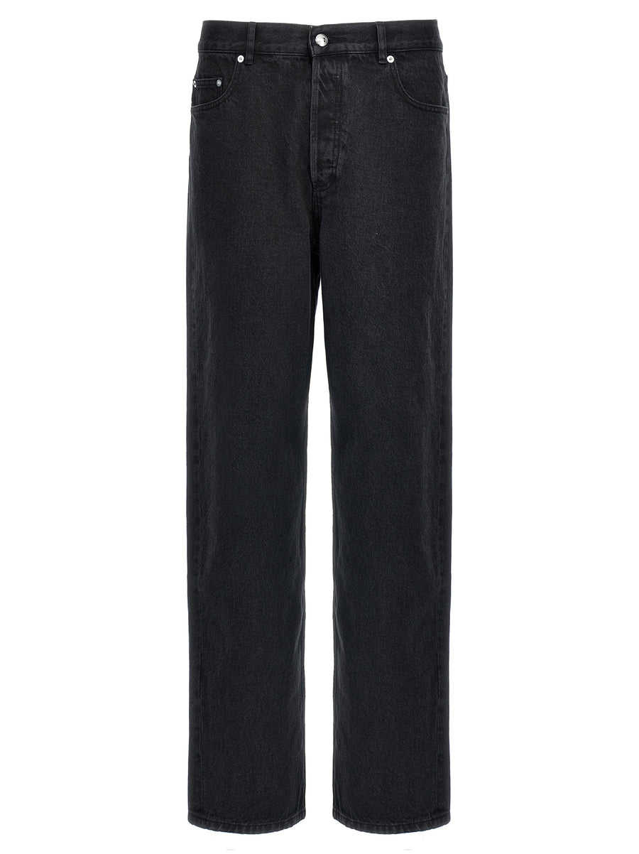 A.P.C. Schwarze Baumwoll-Jeans mit geradem Bein