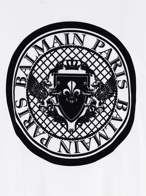 Balmain Zweifarbiges Bio-Baumwoll-T-Shirt