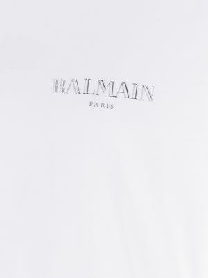 Balmain Weißes T-Shirt aus Bio-Baumwolle