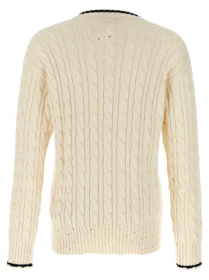Marni Weißer Strickcardigan aus Baumwolle