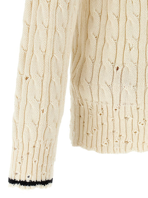 Marni Weißer Strickcardigan aus Baumwolle