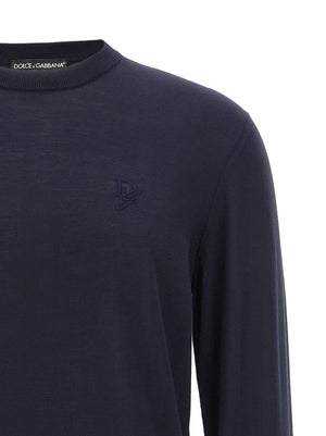 Dolce & Gabbana Blauer Seiden-Cardigan