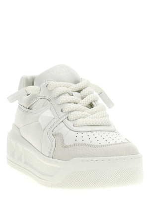 Valentino Garavani Weiße Kalbsleder Chunky Sneaker