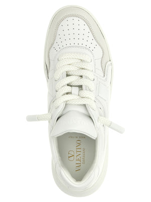 Valentino Garavani Weiße Kalbsleder Chunky Sneaker