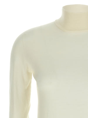 Max Mara Weiße Strickjacke aus reiner Schurwolle
