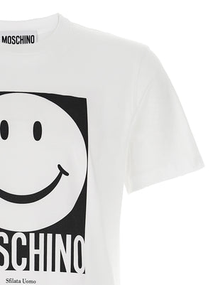 Moschino Weißes Baumwoll-T-Shirt